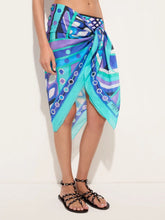 Pucci Turquoise and Blue Vivara Print Cotton Sarong