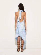 Pucci Pale Blue Occhi Print Silk Dress