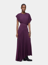Rabanne Magenta Asymmetrical Jersey Maxi Dress