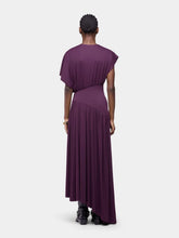 Rabanne Magenta Asymmetrical Jersey Maxi Dress