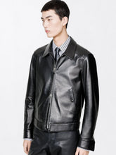 Tom Ford Black Nappa Grain Leather Collar Blouson