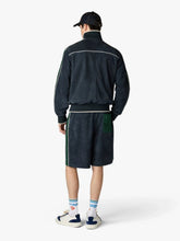 Casablanca Navy Blue and Green Suede Track Jacket