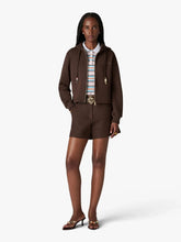 Casablanca Dark Brown Cropped Hooded Sweatshirt