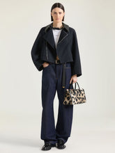 Givenchy Dark Navy Cropped Cotton Wool Peacoat