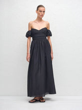 Matteau Black Off Shoulder Midi Dress