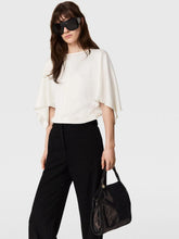 Stella McCartney White Handkerchief Sleeve Satin Top