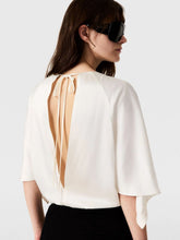Stella McCartney White Handkerchief Sleeve Satin Top