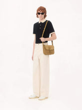 Valentino Garavani Black and Butter Cotton Piqué Polo Shirt