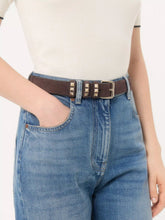 Valentino Garavani Ebony Rockstud Suede Belt