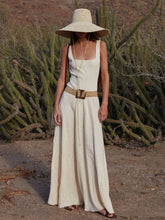 Johanna Ortiz Ecru Mariner Rib Linen Maxi Dress