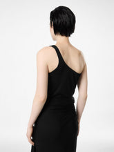 Tom Ford Black Silk Blend Rib Jersey One-Shoulder Top