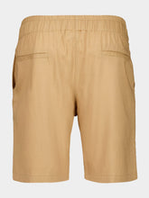 Spiritum Tulum Khaky Beige Palmeta Tailored Bermuda Shorts in Handmade Linen