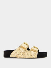 Isabel Marant Raffia Buckle-Strap Sandals