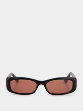 Port Tanger Black Rectangle Leila Acetate Sunglasses