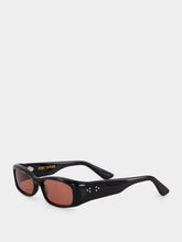 Port Tanger Black Rectangle Leila Acetate Sunglasses
