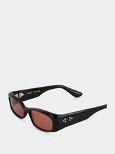 Port Tanger Black Rectangle Leila Acetate Sunglasses