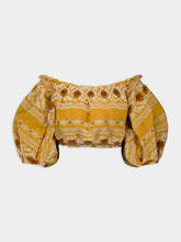 Johanna Ortiz Cañaveral embroidered cotton cropped top