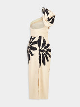 Johanna Ortiz One-Shoulder Palm Print Dress