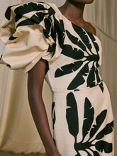Johanna Ortiz One-Shoulder Palm Print Dress