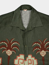 Johanna Ortiz Green Cumbi Linen Shirt