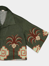 Johanna Ortiz Green Cumbi Linen Shirt