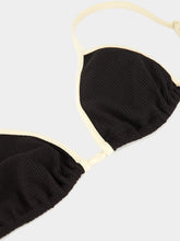 Johanna Ortiz Black and Ecru Playa Del Rio Bikini Top