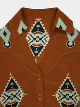 Johanna Ortiz Rust Silk Cabalgando Shirt