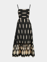 Johanna Ortiz Black Nostalgica Midi Dress
