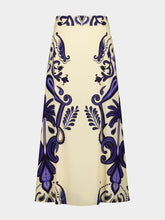 Johanna Ortiz Ecru and Navy Everywhere Skirt