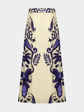 Johanna Ortiz Ecru and Navy Everywhere Skirt