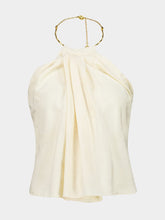 Johanna Ortiz Ecru The Root Jacquard Halter Top