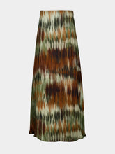 Johanna Ortiz Pine Green and Chocolate Intermingled Ideas Skirt