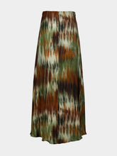 Johanna Ortiz Pine Green and Chocolate Intermingled Ideas Skirt