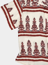 Johanna Ortiz Ecru and Wine La Creciente Shirt