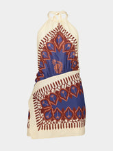 Johanna Ortiz Ecru and Blue Salt Dreamer Dress