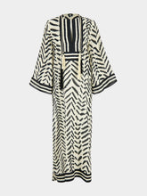 Johanna Ortiz Ecru and Black Squared Away Tunic Dress