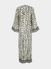 Johanna Ortiz Ecru and Black Squared Away Tunic Dress