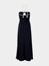 Johanna Ortiz Navy and Ecru Gleymoon Ankle Dress