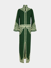 Johanna Ortiz Green and Ecru Windborne Woman Tunic Dress