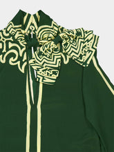 Johanna Ortiz Green and Ecru Windborne Woman Tunic Dress