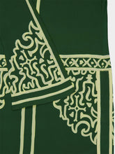 Johanna Ortiz Green and Ecru Windborne Woman Tunic Dress