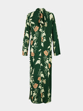 Johanna Ortiz Green and Ecru Esencia Femenina Floral Maxi Dress