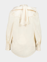 Johanna Ortiz Ecru Modern Inner Balance Bow Shirt
