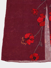 Johanna Ortiz Wine Botanical Jacquard Midi Dress