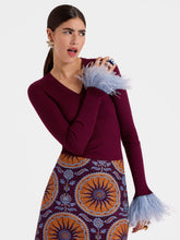 La DoubleJ Silk-Cashmere V-Neck Kick Top