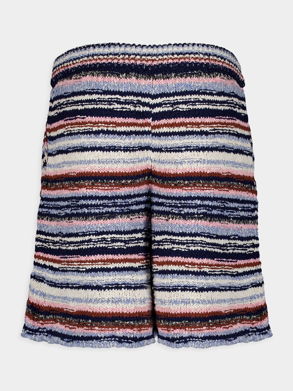 Striped Cotton Knit Shorts