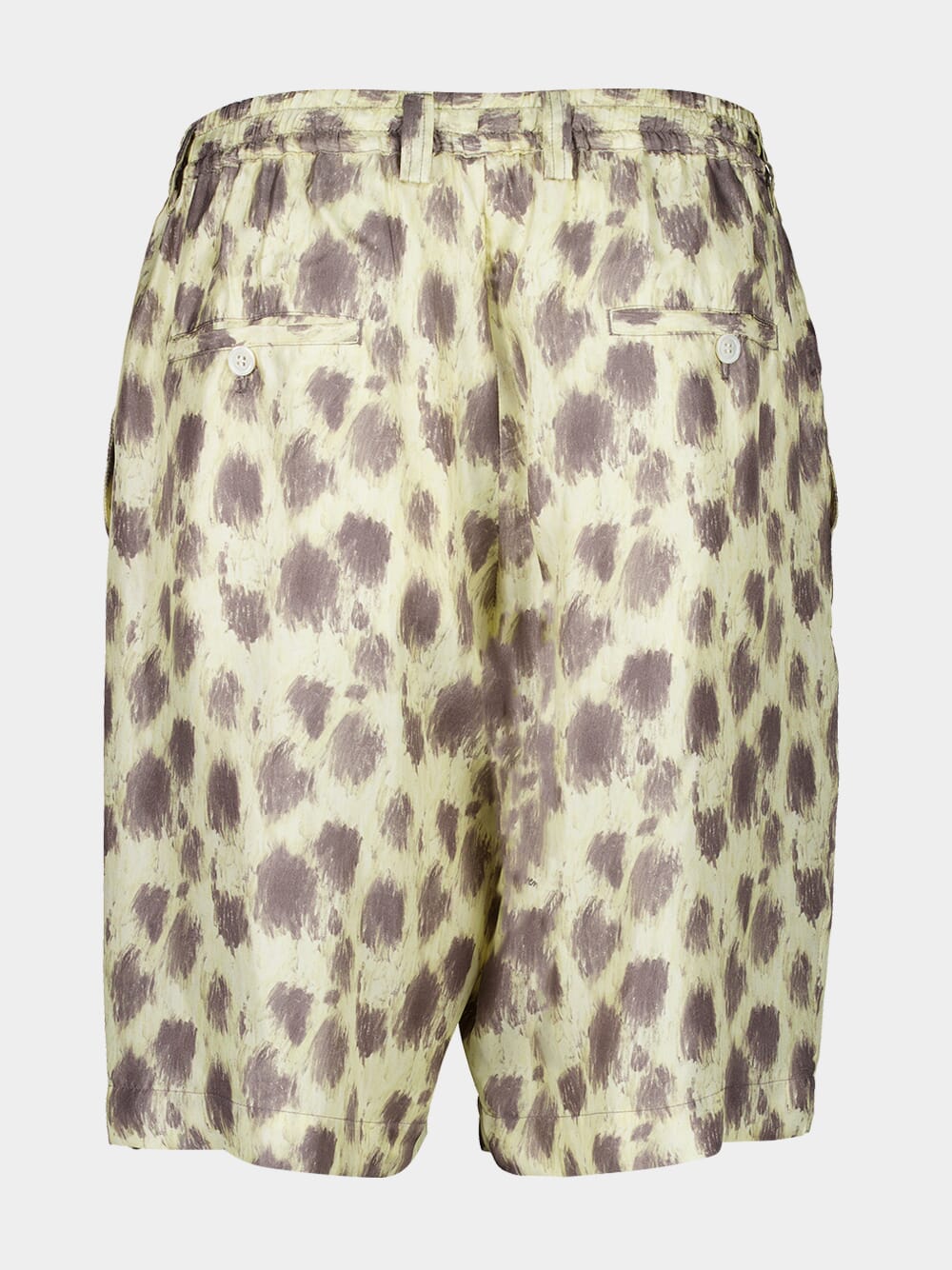 Crayon Leopard Prints Silk Bermuda Shorts