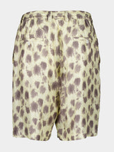 Marni Crayon Leopard Prints Silk Bermuda Shorts