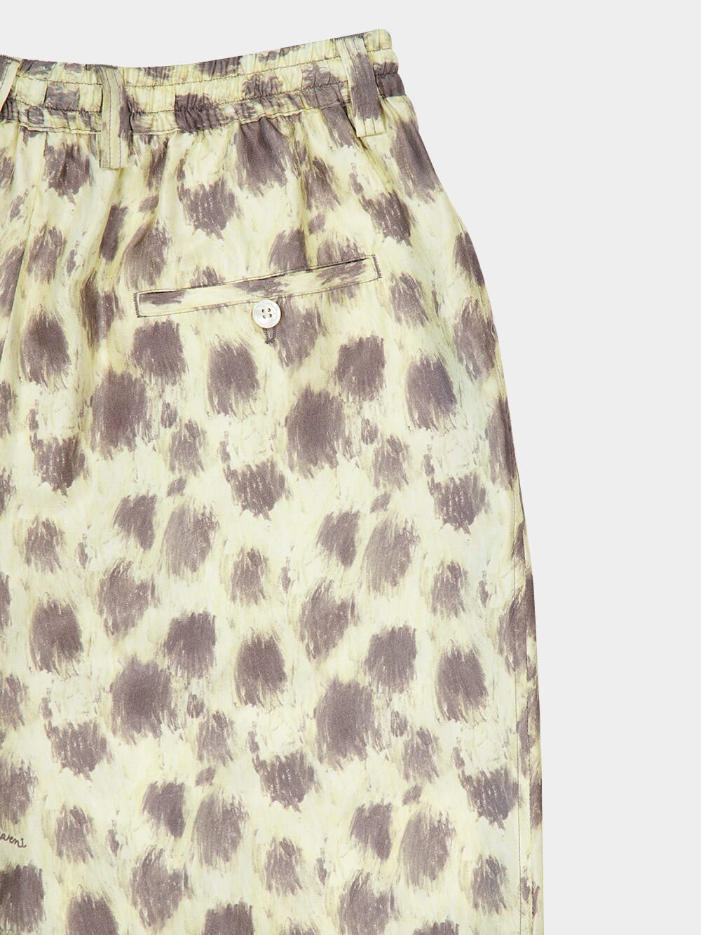 Crayon Leopard Prints Silk Bermuda Shorts