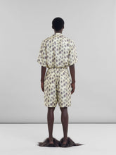 Marni Crayon Leopard Prints Silk Bermuda Shorts